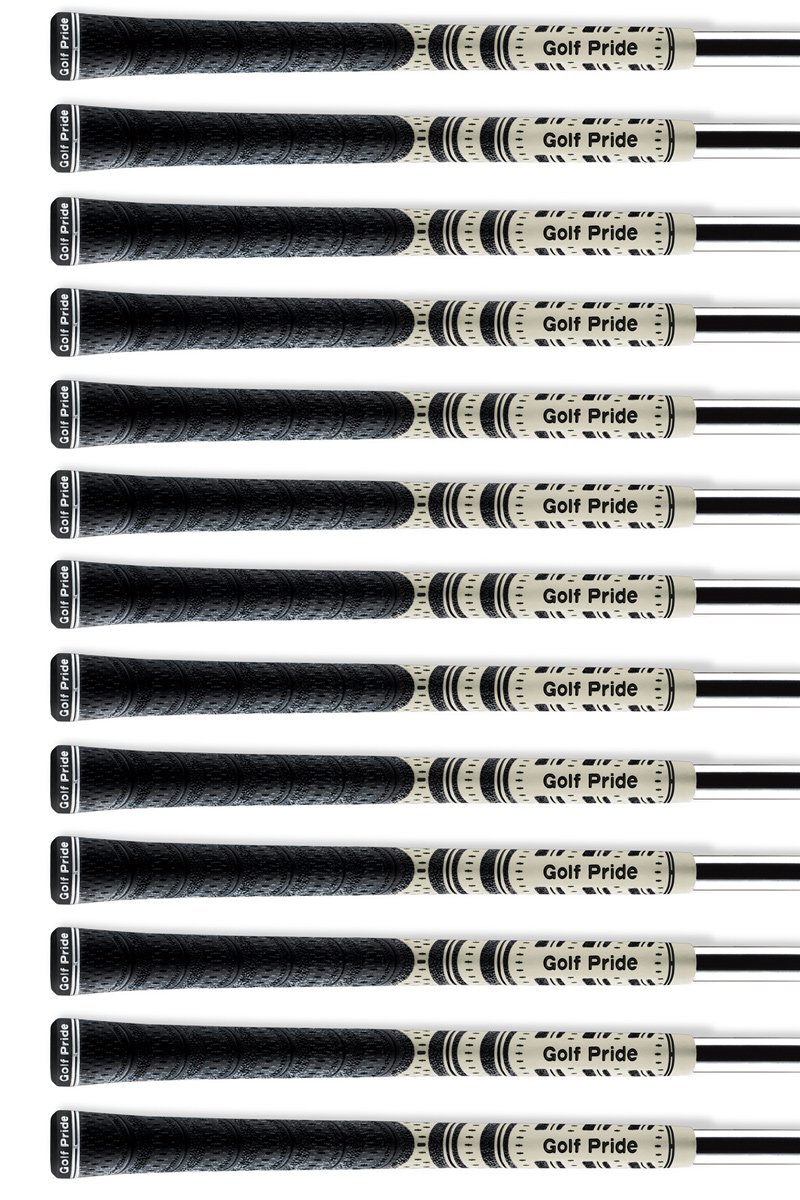 13 Piece Set - Golf Pride - New Decade Multi-Compound Midsize Grips White