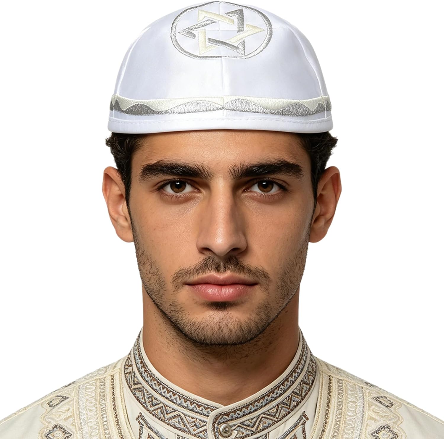 Retro Ethnic Jewish Hats for Men Star of David Kippot Kippa Kippah Kipa Skull Cap Beanies Hat