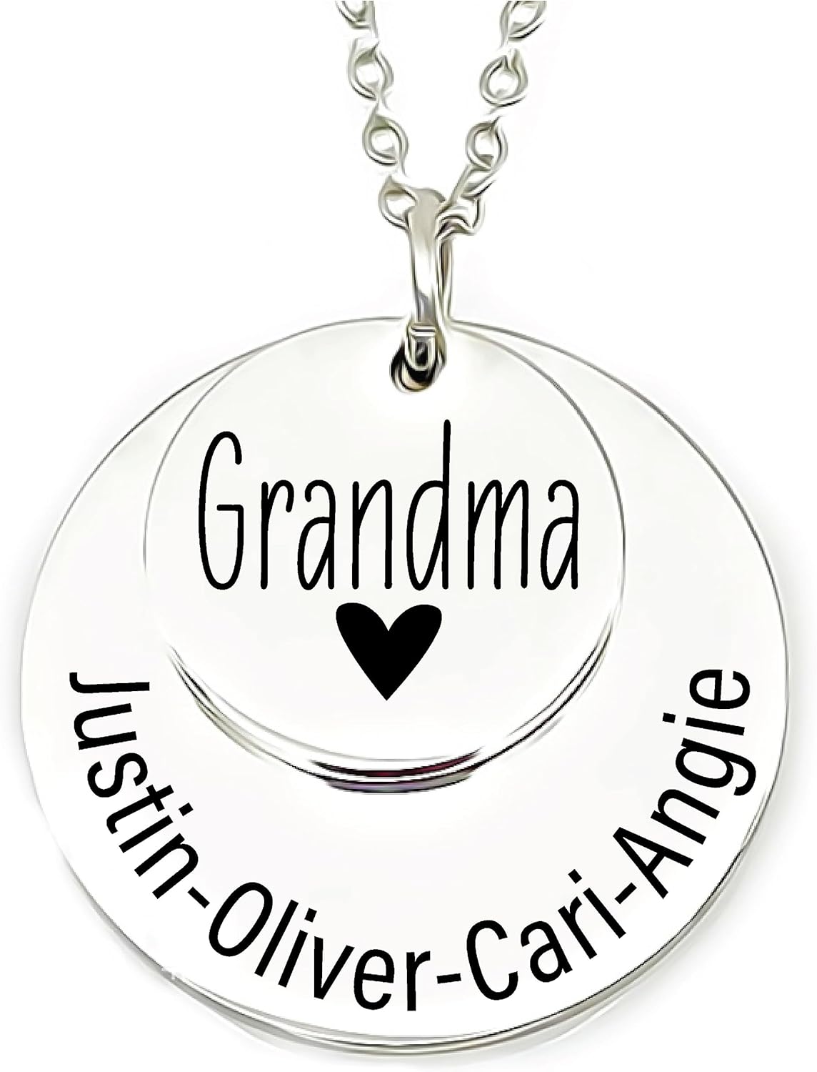 Cora Ruth Disc Necklace Personalized Grandma Gift Idea Jewelry Grandma Necklace Mother's Day Gift For Nana Oma Gift Yaya Granny Gift Idea for Grams Necklace
