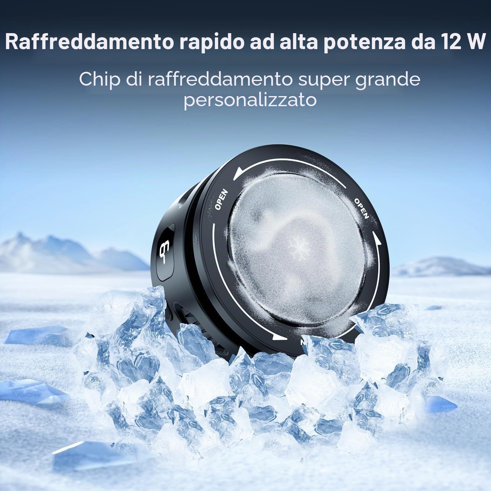TELESIN° Dispositivo di Raffreddamento per Telefono per Trasmissioni in Diretta, Registrazione Video all'aperto e Giochi Mobili per MagSafe, Ventola di raffreddamento con iPhone/Android/Ipad