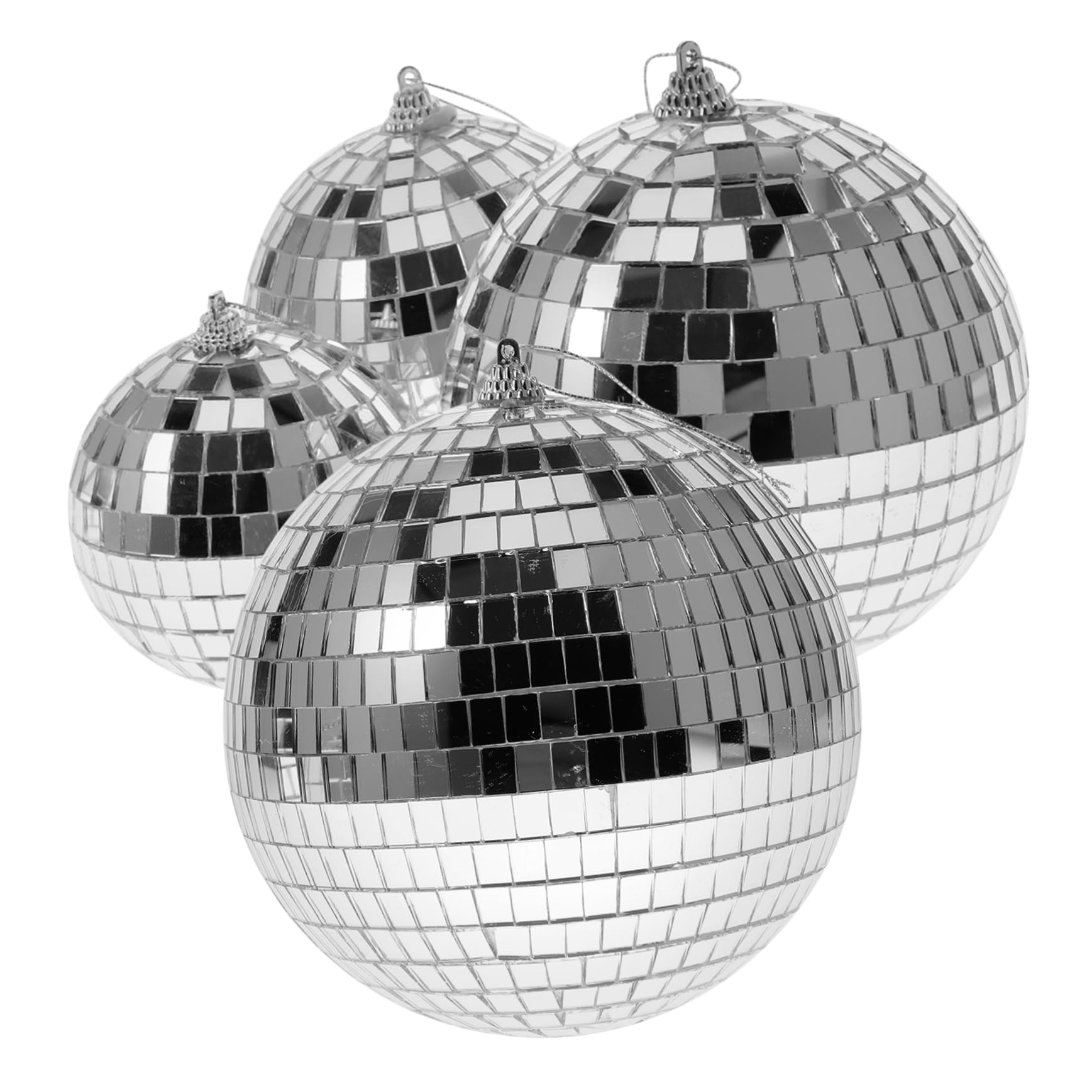 ibasenice Disco Ball Ornaments 4pcs Hanging Mirror Balls Reflective Decor Wedding Party Decorations Christmas Decor