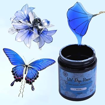 UV DIP Resin Glue for Wire Flower Petals Transparent Liquid Ultraviolets Curing Crystal Glue Jewelry Making for Beginner