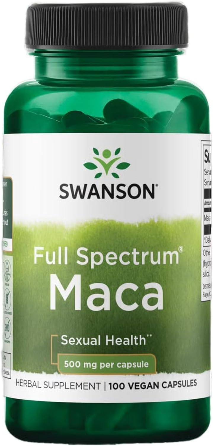 Swanson Maca 500 Milligrams 100 Capsules (2 Pack)