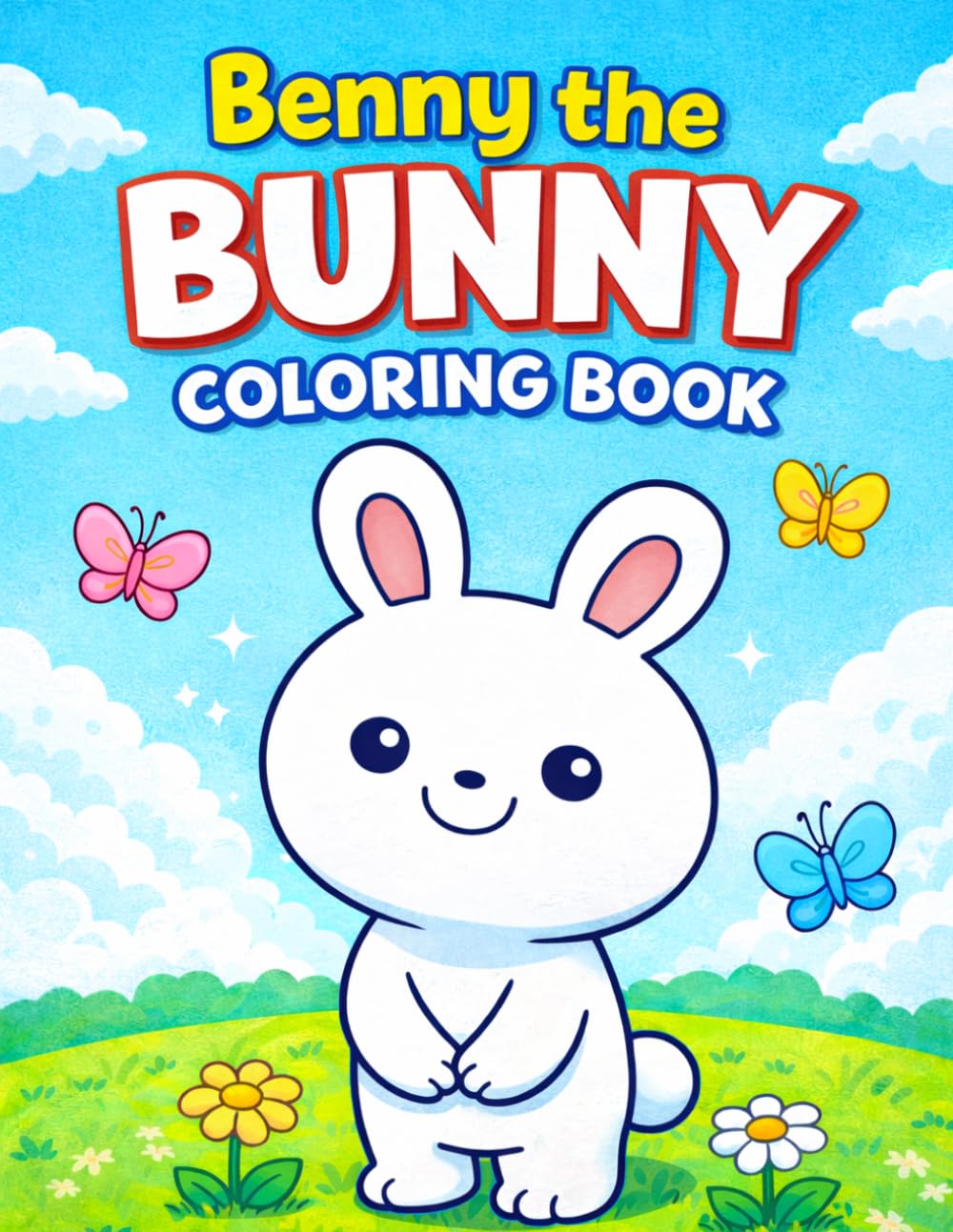 Benny the Bunny Coloring Book: Fun, Cute & Easy Coloring Pages for Kids Ages 3–8 | Simple Bold Designs for Toddlers and Beginners