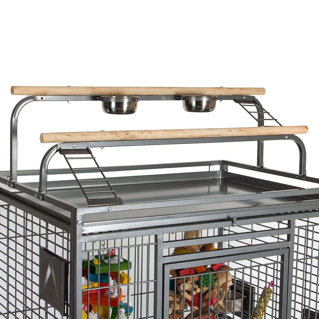 Montana Cages | Castell Nova Play - Antik | XXL Papageienkäfig | 120 x 95 x 196 cm