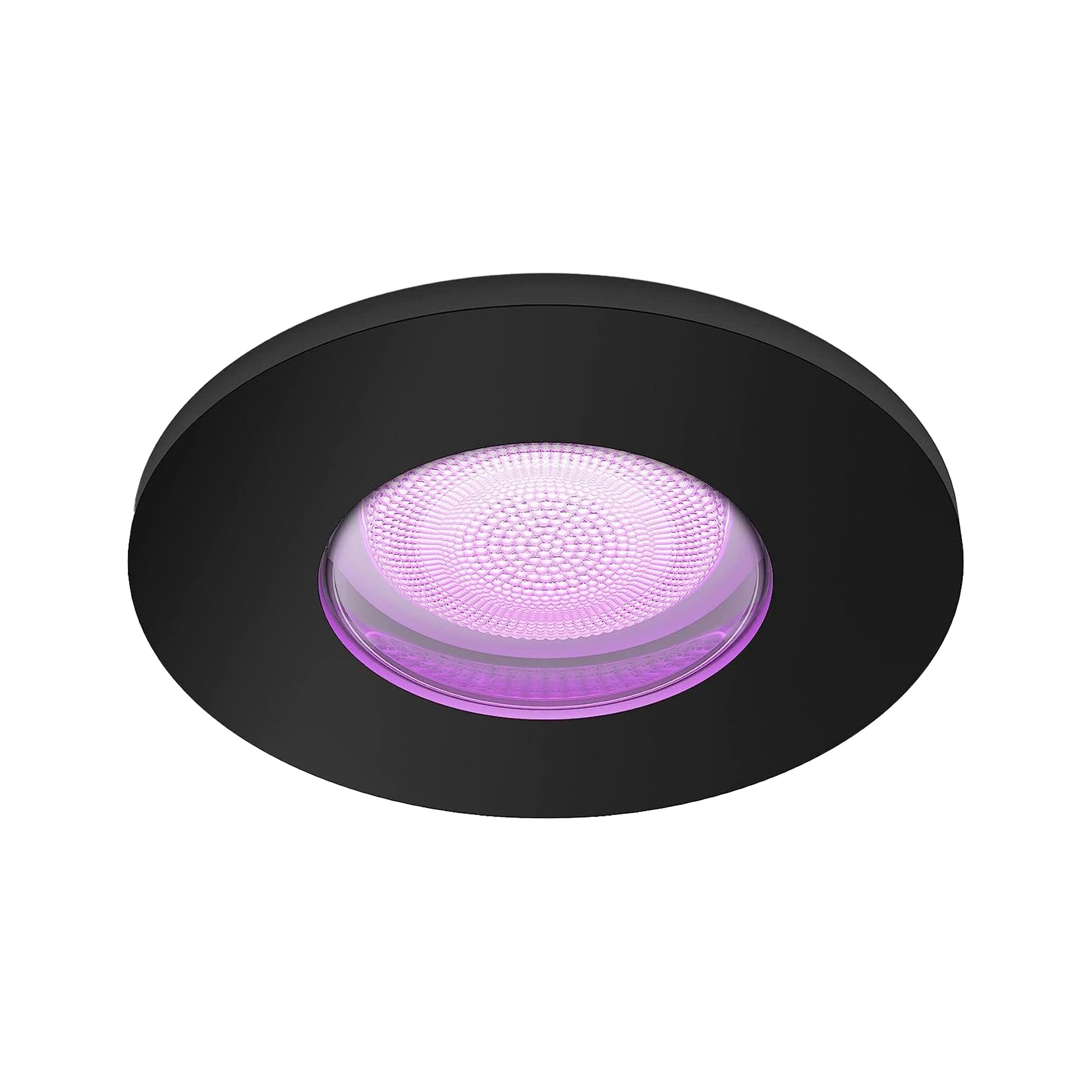 Philips Hue White & Color Ambiance Xamento recessed spotlights 1 Pack, dimmable Bathroom Lights for The Hue System with 16 Million Colours, Intelligent Light Control via Voice and app, Black