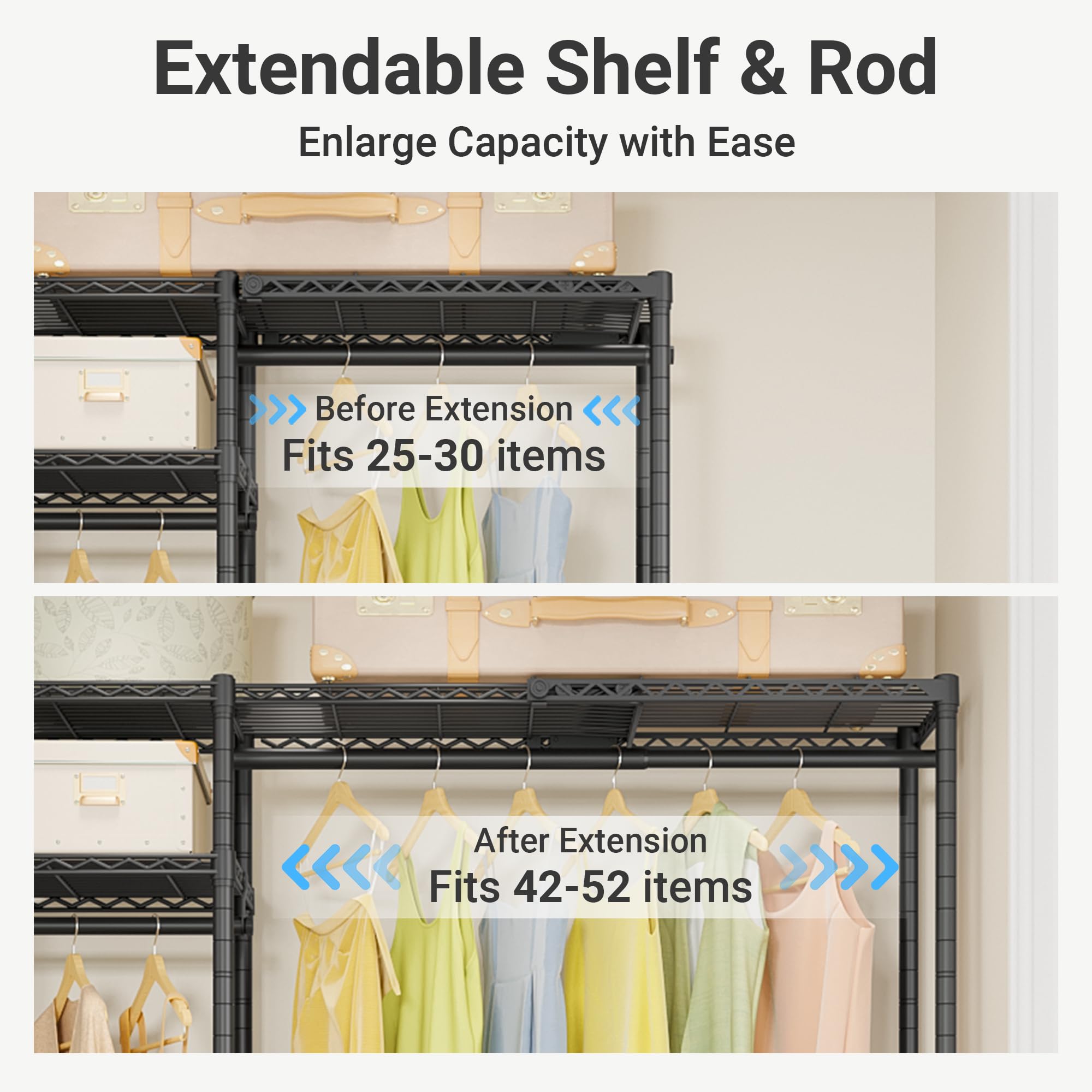 Amazon.com: VIPEK X20 Expandable Metal Clothing Rack Adjustable