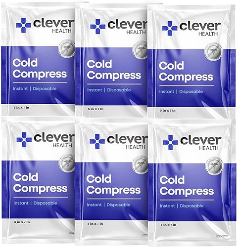 Paquete frío instantáneo | Bolsas de hielo desechables – Terapia de frío – para lesiones, hinchazón, inflamación, distensiones musculares,