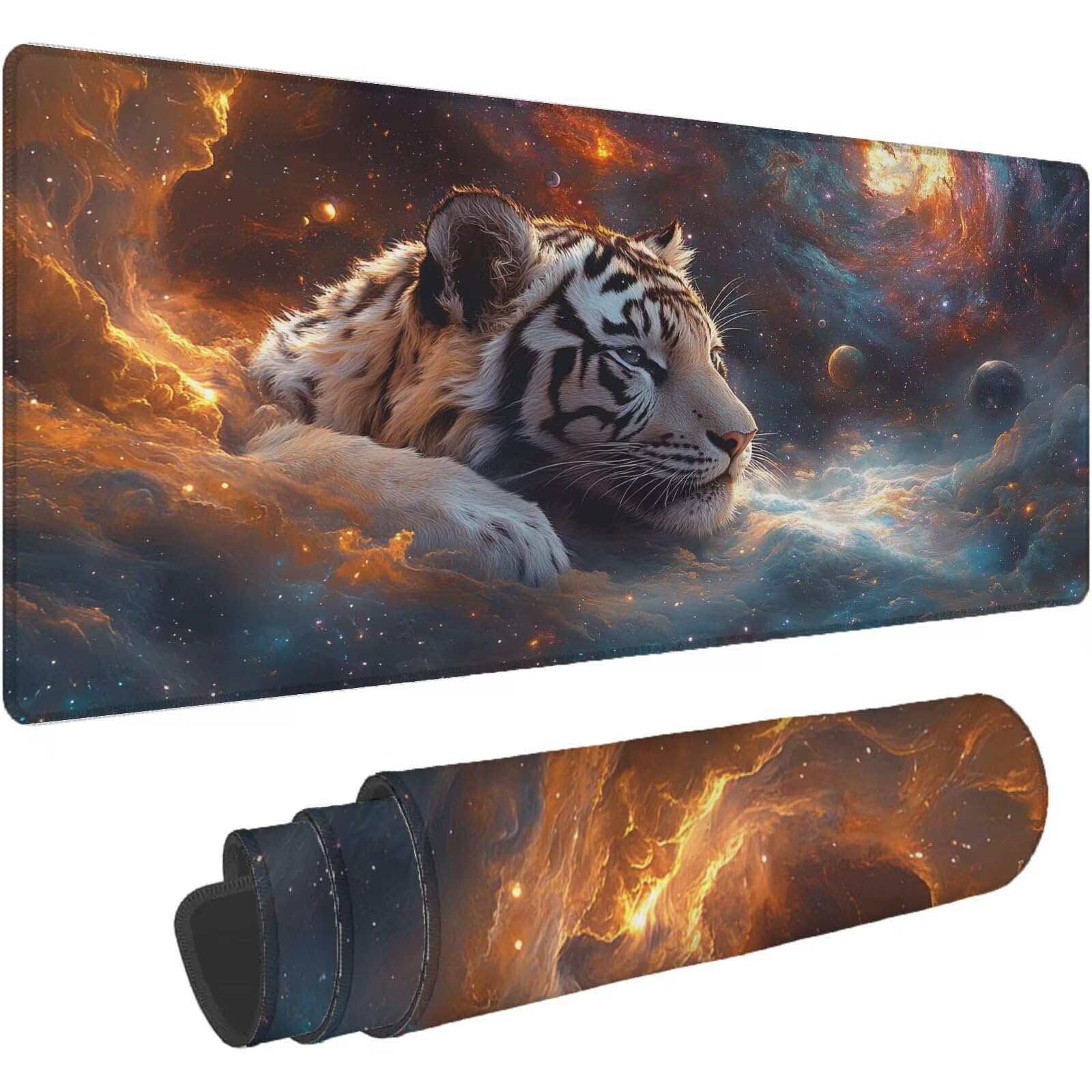 Podkładka pod mysz dla graczy kolor pomarańczowy XXL podkładka pod mysz 1600 x 800 mm mata biurkowa podkładka pod mysz zwierzę wodoodporna podkładka pod mysz do gier szyte krawędzie poprawia precyzję