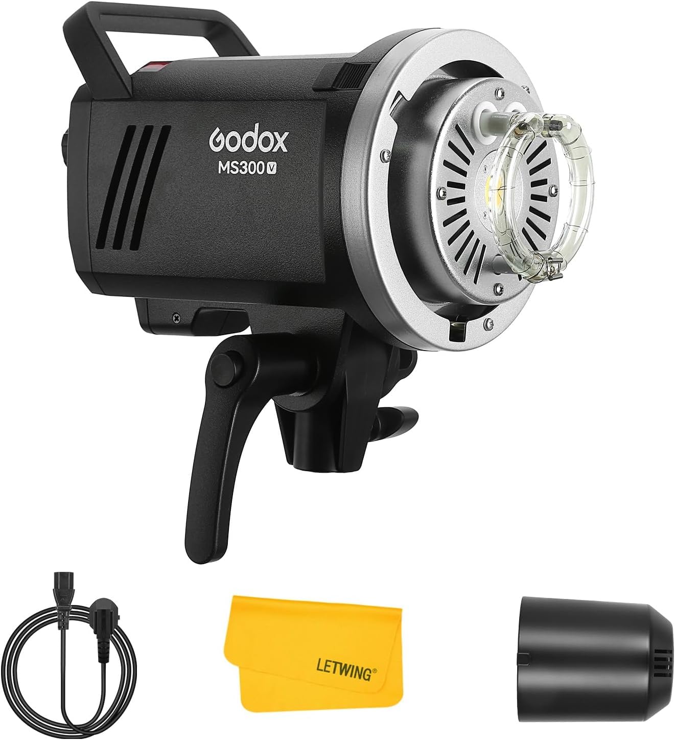 Godox MS300-V Flash de Estudio Compact, 300Ws 2.4G Wireless X System, LED Modelado Lámpara, Bowens Montura Monolight para Estudio Fotografía, Retrato