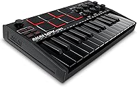 Akai MPK Mini MK3 25-Key USB MIDI Keyboard Controller: Backlit Pads, Knobs, NKS Integration & Software Bundle for Producers