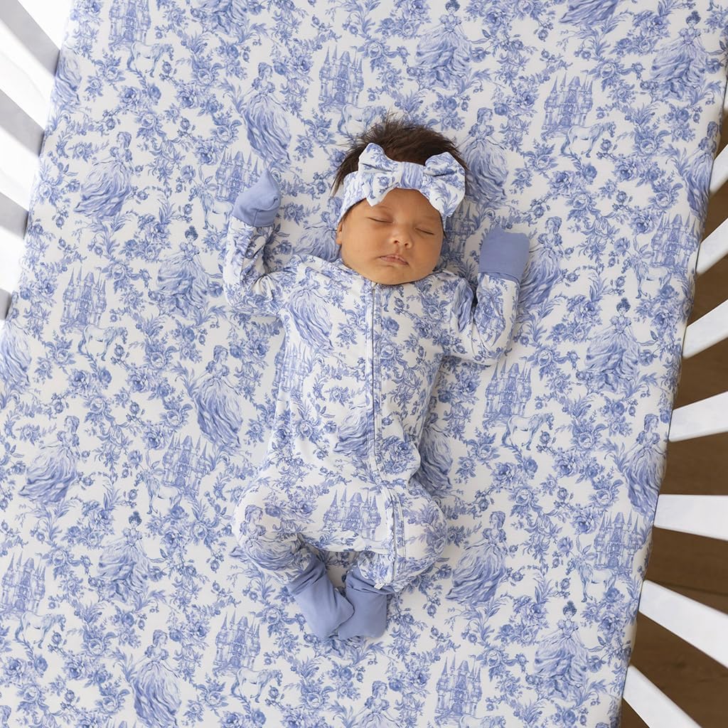 Posh Peanut Fitted Crib Sheet, Soft Viscose from Bamboo Fabric, Standard Crib and Toddler Mattresses 52" by 28" Briar