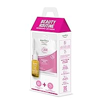 Equilibra, Beauty Routine Viso Idratante Anti-macchie, Contiene 1 Maschera Viso in Tessuto 100% Naturale e 1 Siero Viso Vitamina C, per Pelle Spenta e Stressata, Set Viso per Skincare Routine