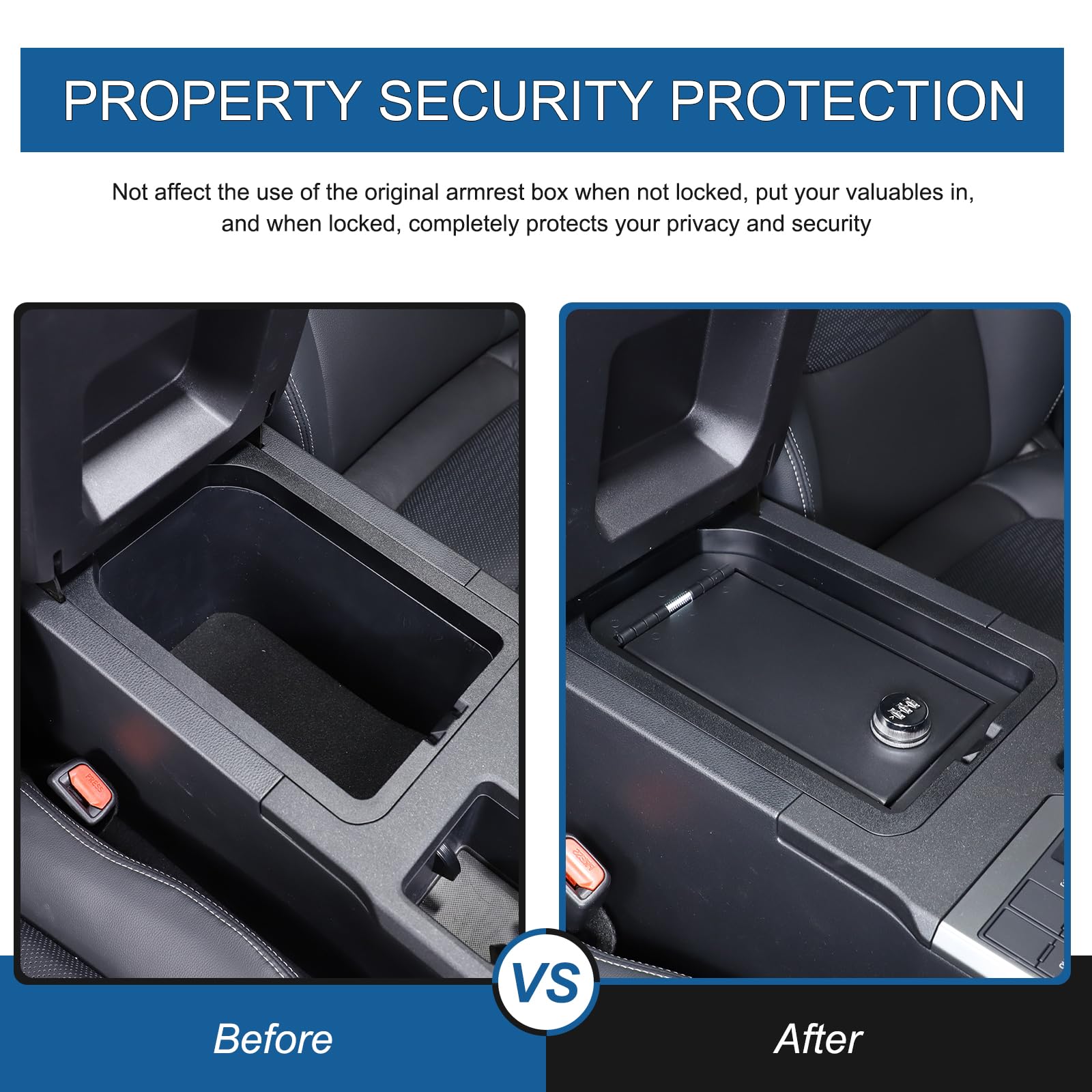 Amazon.com: Heutamo Center Console Safe Lock Box Compatible with