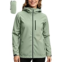 Womens Rain Jacket,Rain Coat,Waterproof Windbreaker With Hood,Lightweight Spring Jacket for Outdoor Cycling Hiking