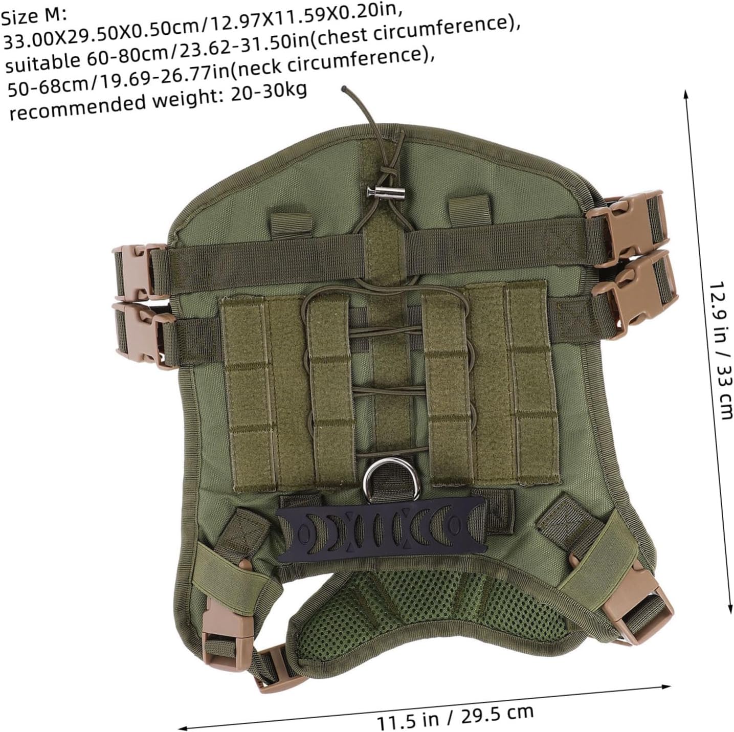 Totority Tactical Dog Vest for Large Medium Lightweight Harness with Strong Buckles for Outdoor Training and Hunting Activities