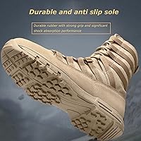 Vista 6 de Kervaky Botas tácticas para hombre, botas militares, botas de combate, botas ligeras, botas de trabajo, botas de senderismo, botas antideslizantes
