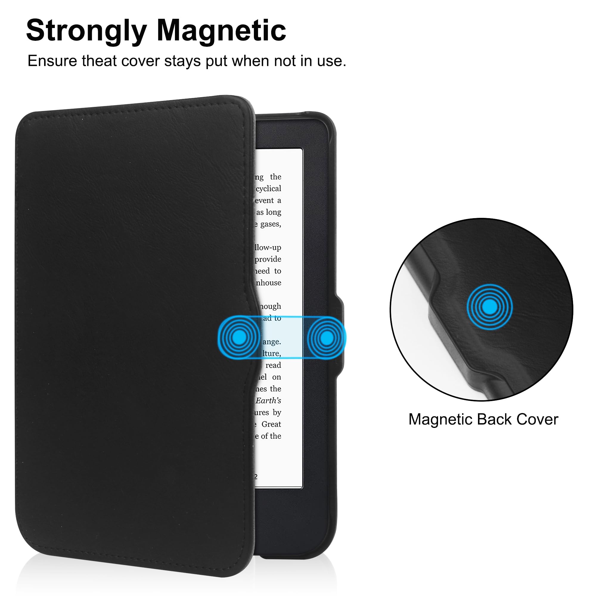 HGWALP Coque Slimshell Magnétique Pour Kobo Clara Colour / Clara BW 2024 / Clara 2E 2022 - Protection Noire