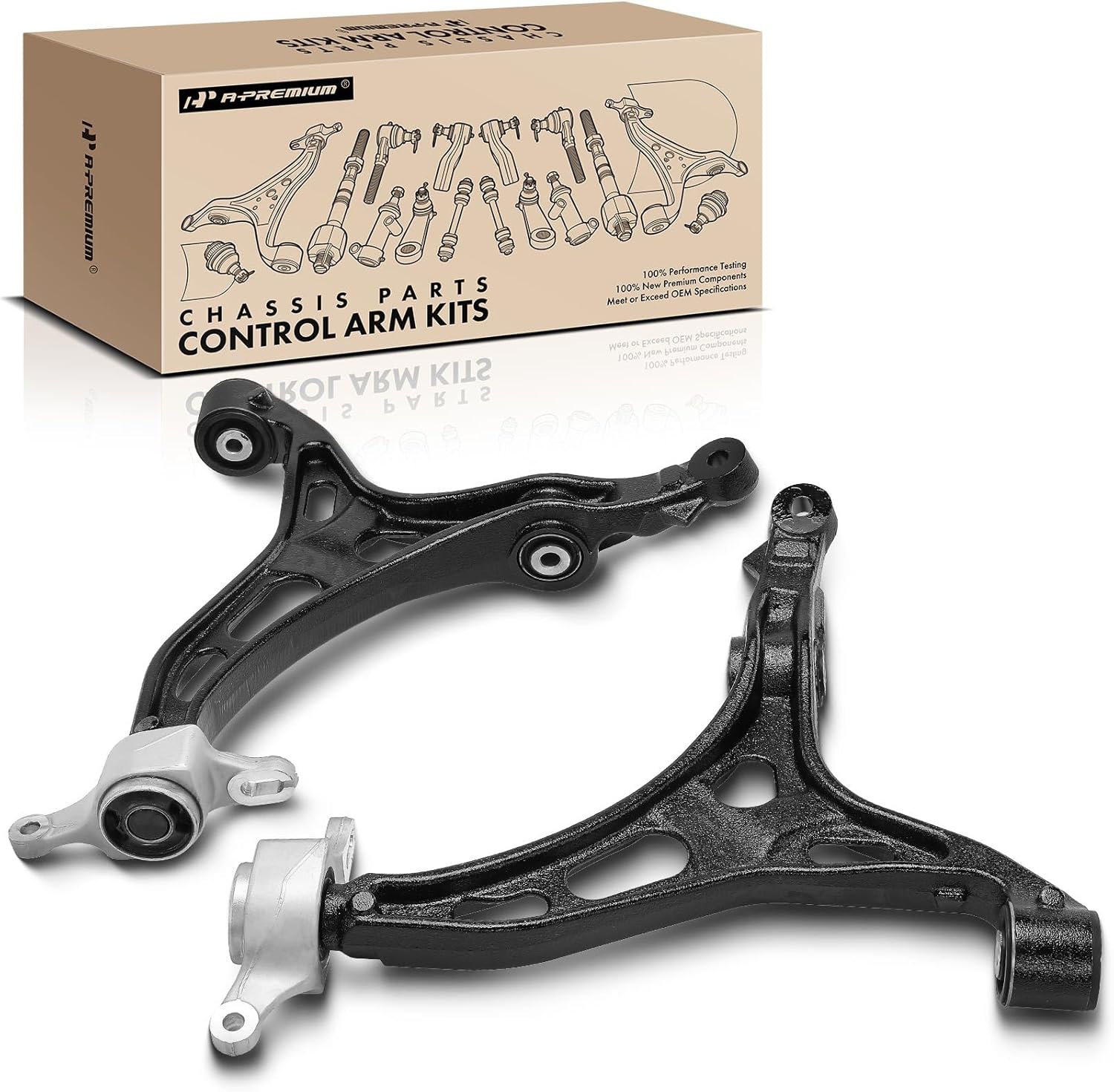 A-Premium 2 x Front Lower Control Arms, with Bushing, Compatible with Jeep WK2 Series Grand Cherokee & Dodge Durango, 2011 2012 2013 2014 2015