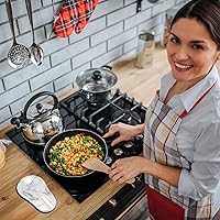 Vista 3 de Soporte para cucharas de mármol, resistente al calor, soporte para cuchara para estufa, soporte para utensilios de cocina para cuchara, cucharón