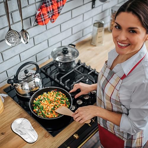 Miniatura 3 de Soporte para cucharas de mármol, resistente al calor, soporte para cuchara para estufa, soporte para utensilios de cocina para cuchara, cucharón,