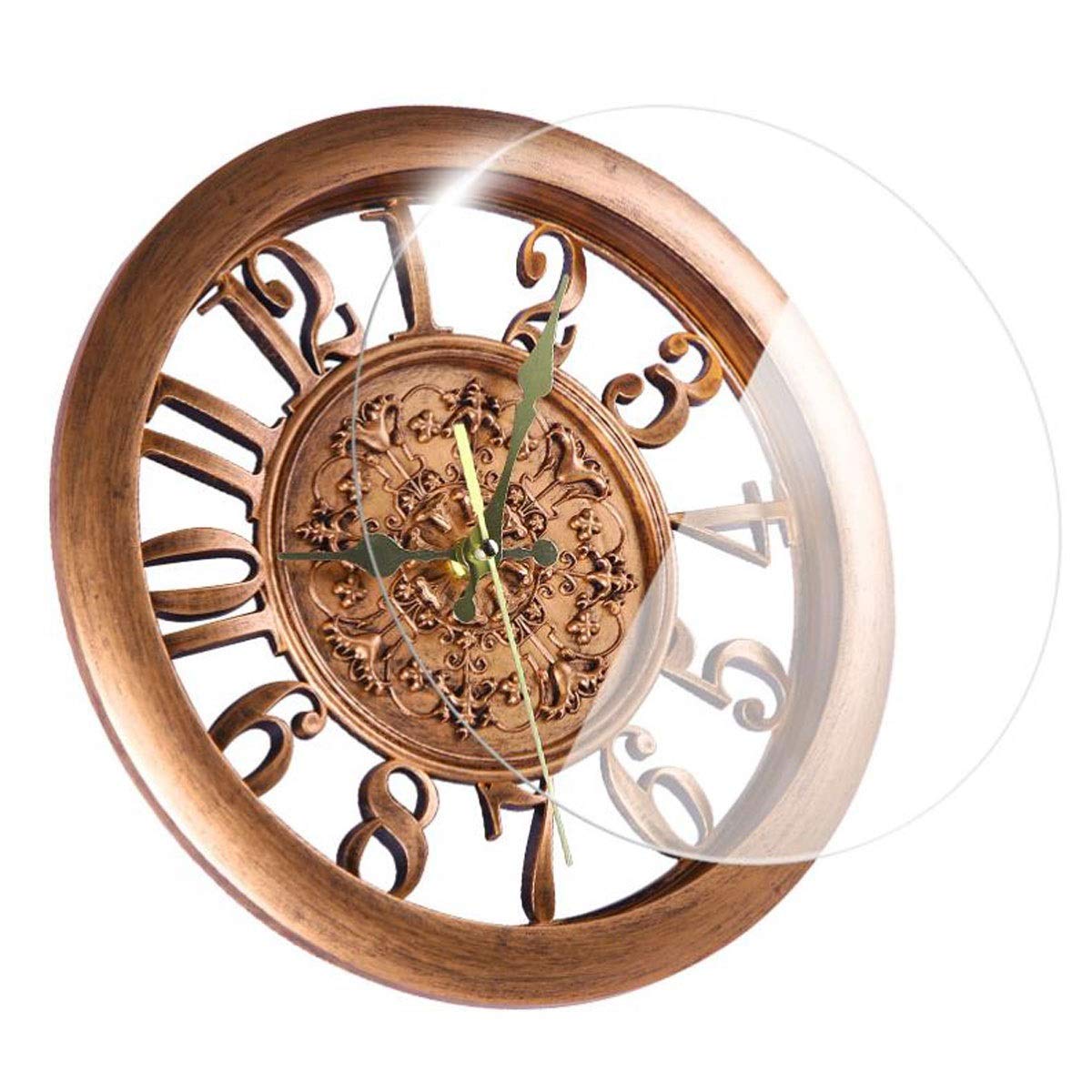 Reloj de Pared Reloj de Pared Retro Europeo de 11 Pulgadas Reloj de...(Silver)