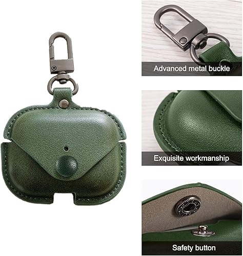 Miniatura 3 de VOMA - Funda de piel auténtica compatible con AirPods Pro de 3 generación (2025), funda protectora para Apple AirPods Pro 3, funda de carga