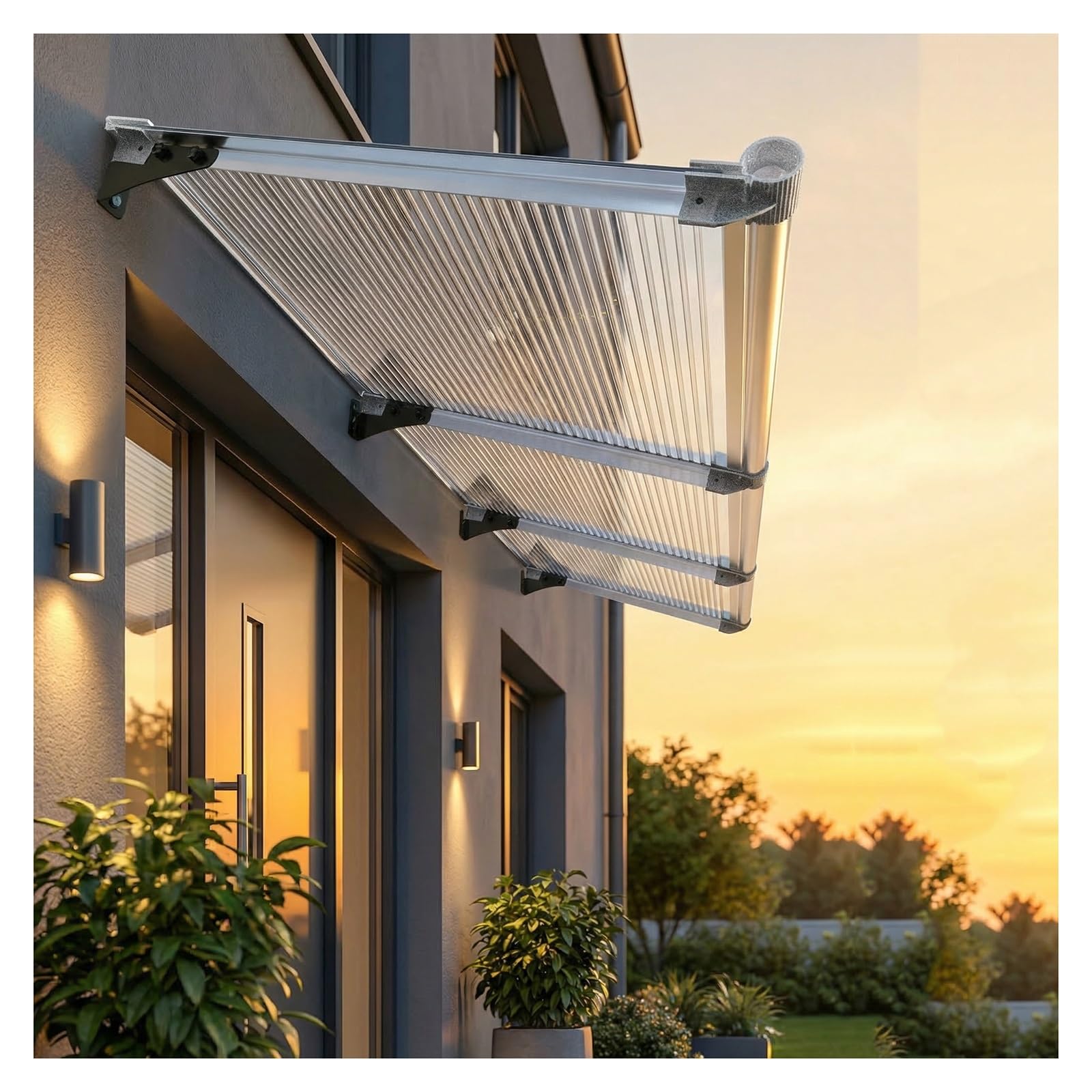 Auvent de porte et terrasse pour abriter vos moments de vie extérieurs