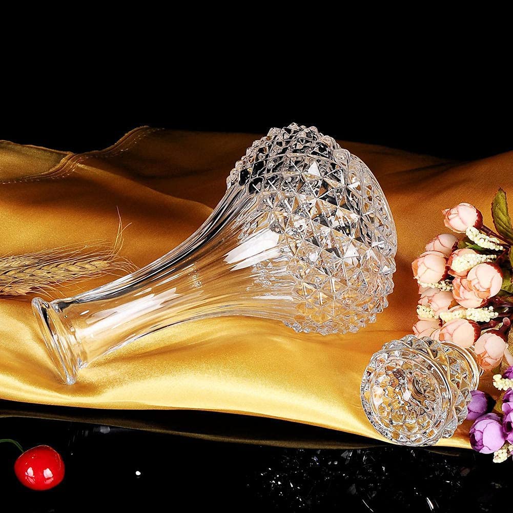 Mivana Elegant Whiskey Decanter Set with Glass 7 pc for Men & Women, 1000 Ml Whiskey Crystal Liquor Drinking Decanter Gift for Alcohol Lover (MV-08) 1