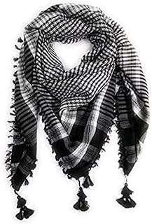 Shemagh Arafath - Pañuelo para el desierto, color negro, negro, 110 x 105, Negro, 110x105