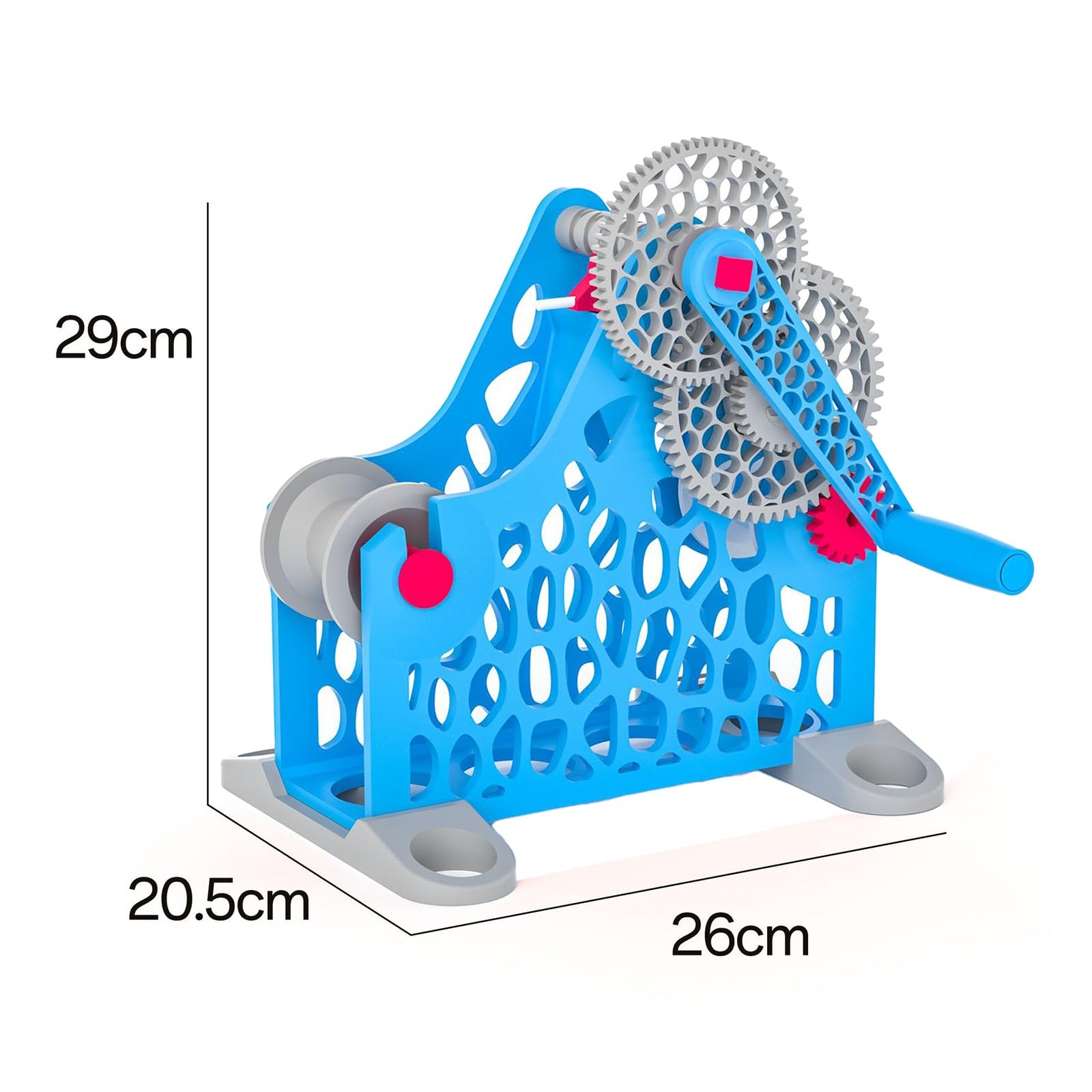 Ręczny nawijacz szpul filamentowych 3D, ręczny zwijacz filamentu, wyjmowana, modułowa konstrukcja, bez plątania, równomierne prowadzenie drutu, do szpul 1 kg, dla entuzjastów druku 3D(Blue)