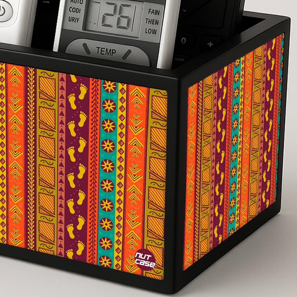 Nutcase Designer Wooden Remote Control Holder Stand Organizer for TV/AC Remote - Ethnic Designer 1