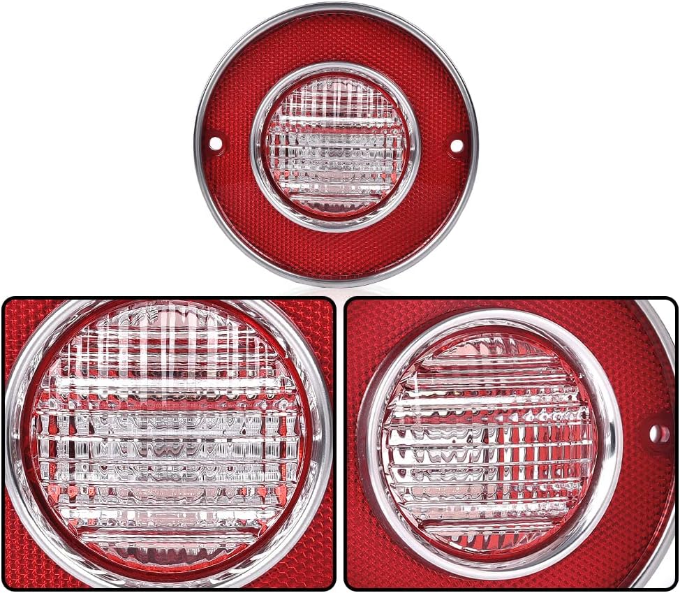 G-PLUS Tail Lights Assembly w/Backup Lights Compatible with Chevy Corvette 1975 1976 1977 1978 1979 Tail Brake Lamps 4PCS 924028