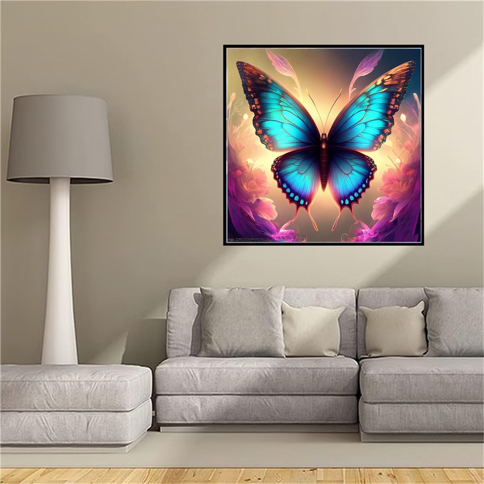 Kit Complet DIY Peinture Diamant Papillon Idée Cadeau Créatif
