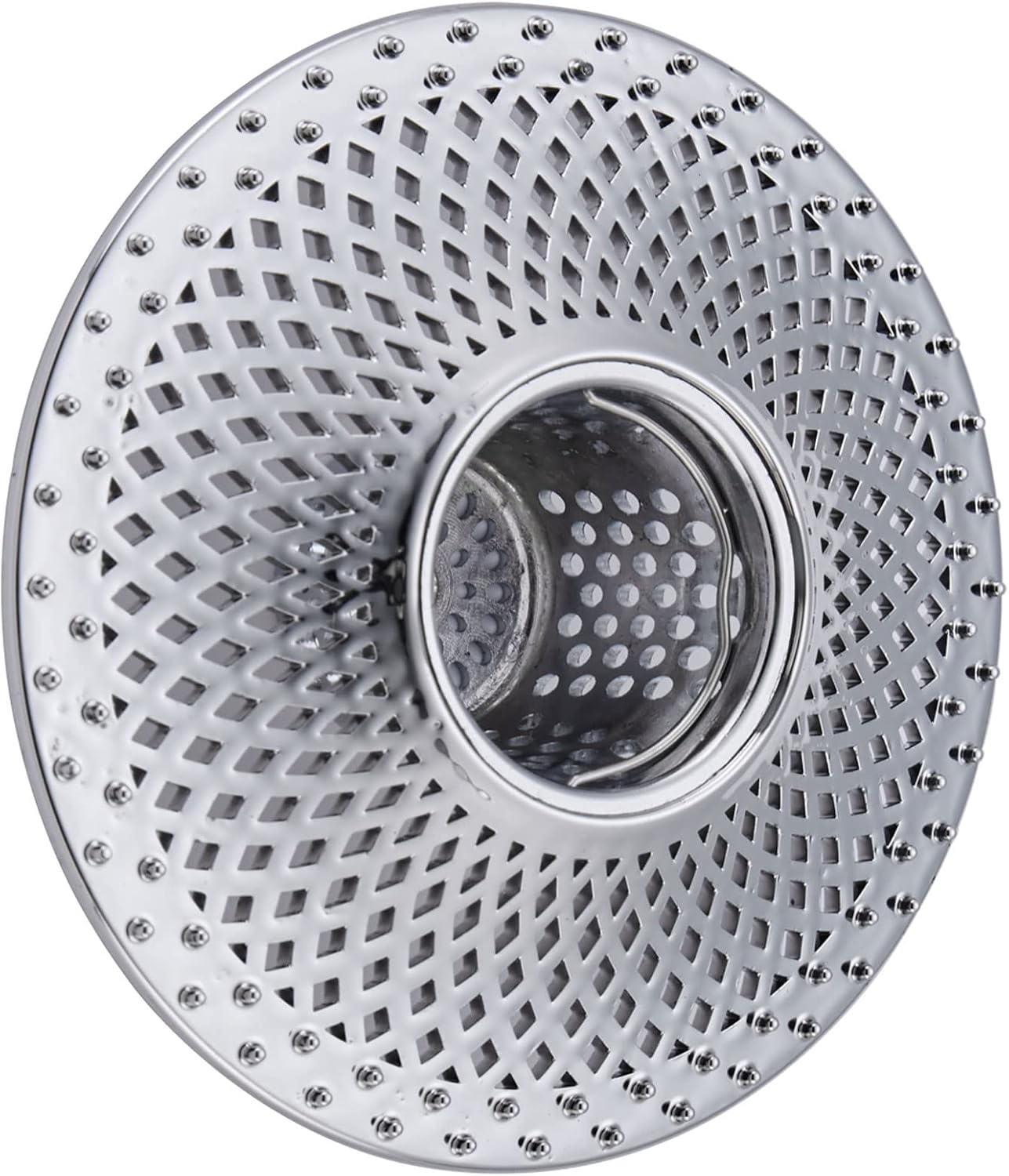 Drain Hair Catcher Bathtub Shower Drain, Hair Catcher Shower Drain, Bathroom Sink Hair Trap Strainer Drain Protector Chrome 1 Pack