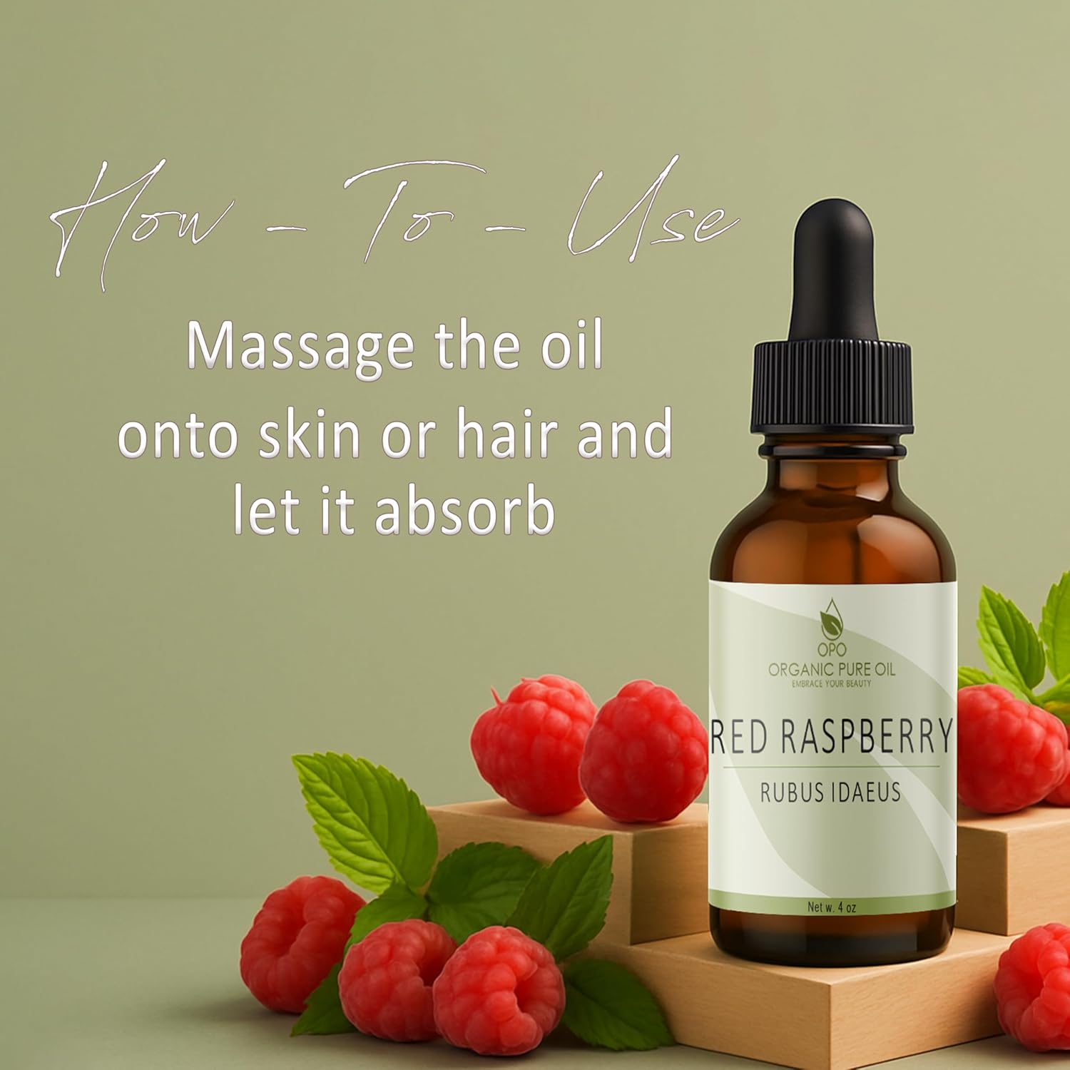 Red Raspberry Seed Oil - 4 oz Glass & Dropper - Pure Unrefined Cold Pressed Non GMO Vegan Carrier Oil for Face Hair Skin Body Nails Lips Cuticles Scalp by Organic Pure Oil - Image 4