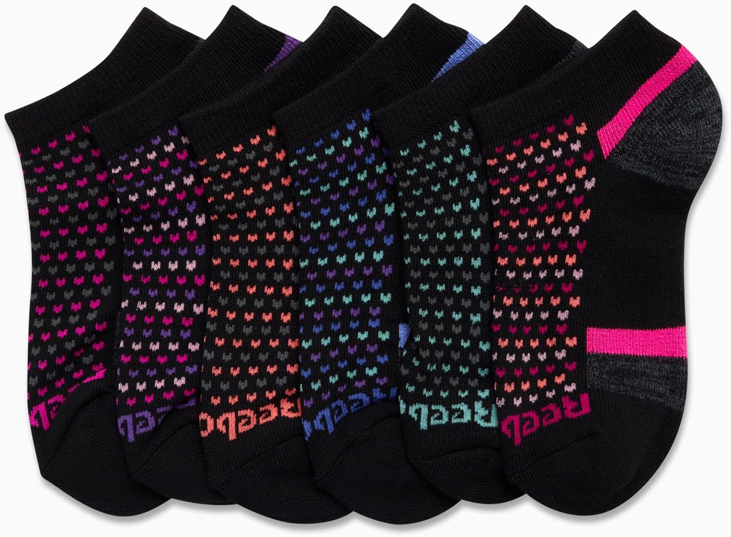 Reebok Girls' Low Cut Socks – 6 Pack Performance Cushion Low Cut No Show Socks for Girls - Girl's Athletic Socks - Image 4
