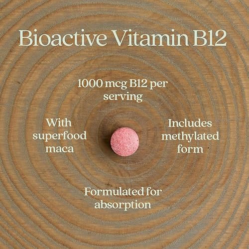 Miniatura 4 de New Chapter Vitamina B12, vitamina B12 fermentada de 1,000 mcg, orgánica, un diario con hierbas integrales + maca adaptógnica para energía natural +