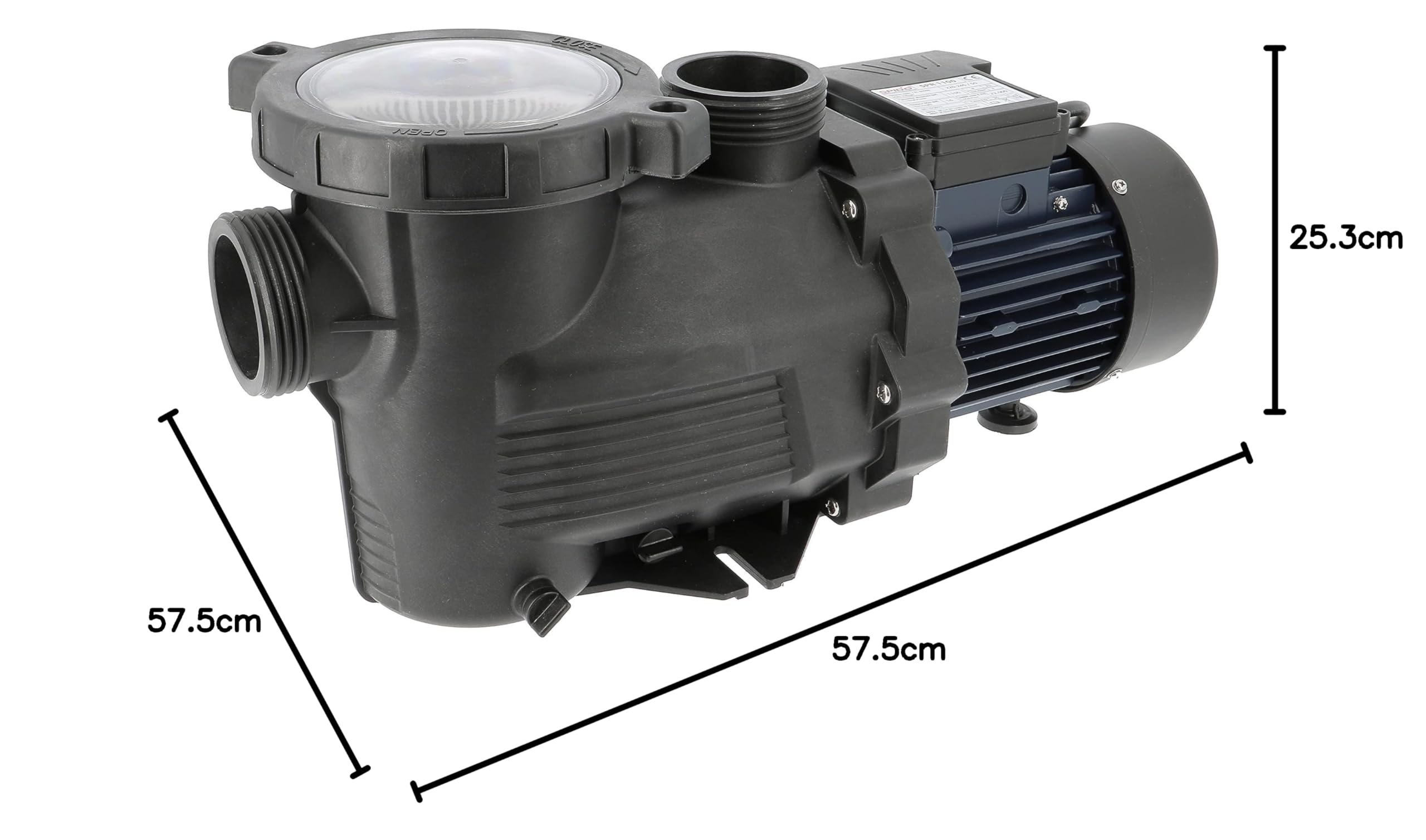 Spid'O Poolpumpe SPR1100 1,5 PS 22 m³/h für Pool bis 80 m³