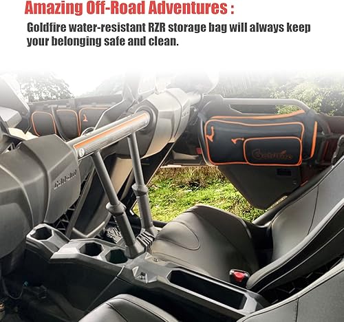 Vista 4 de Goldfire Maverick X3 Accessories UTV, bolsas de almacenamiento para puerta trasera, organizador de herramientas, juego de bolsas