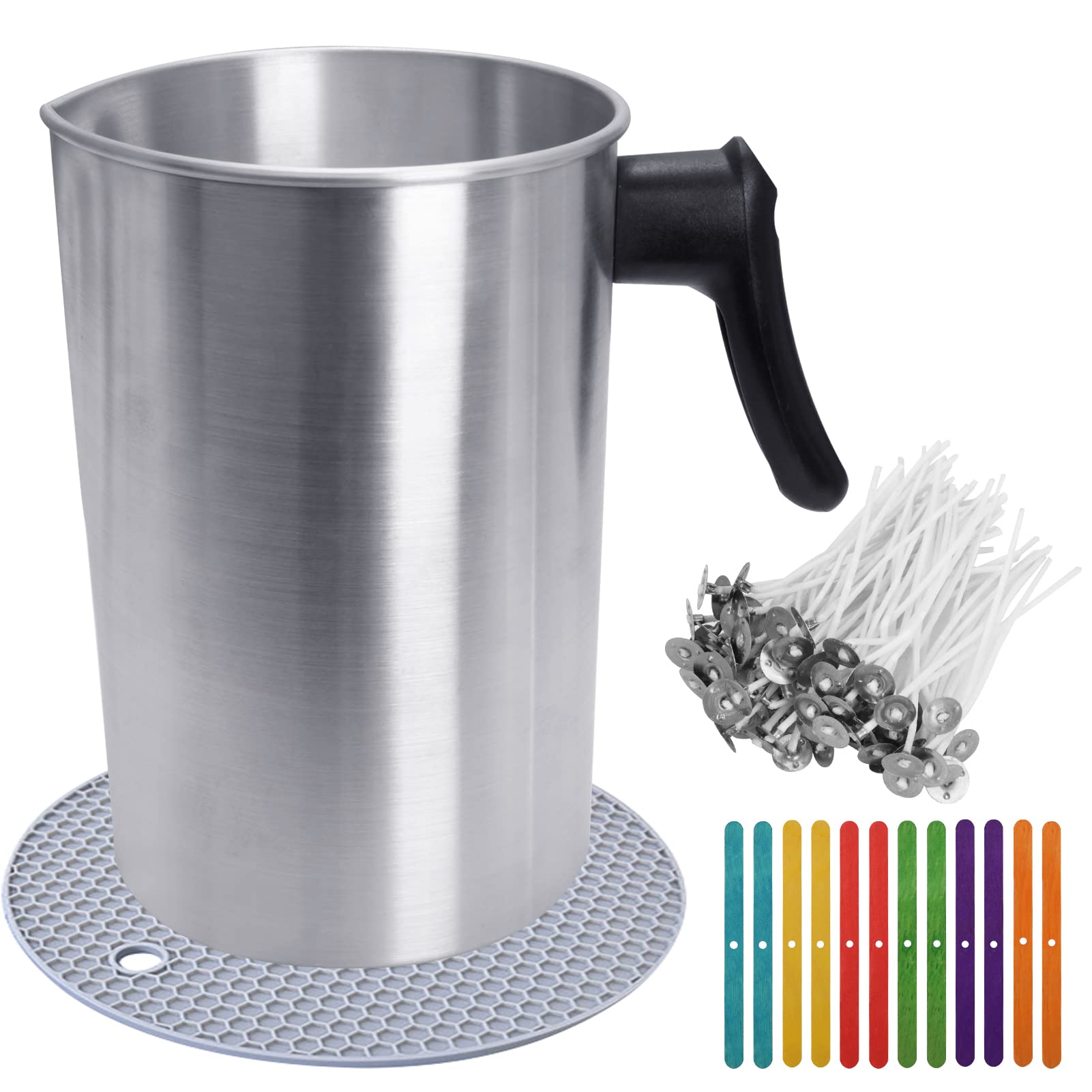 Candle Making Pouring Pot, Gibolin 3L Wax Melting Pot, Candle Making Pitcher Kit