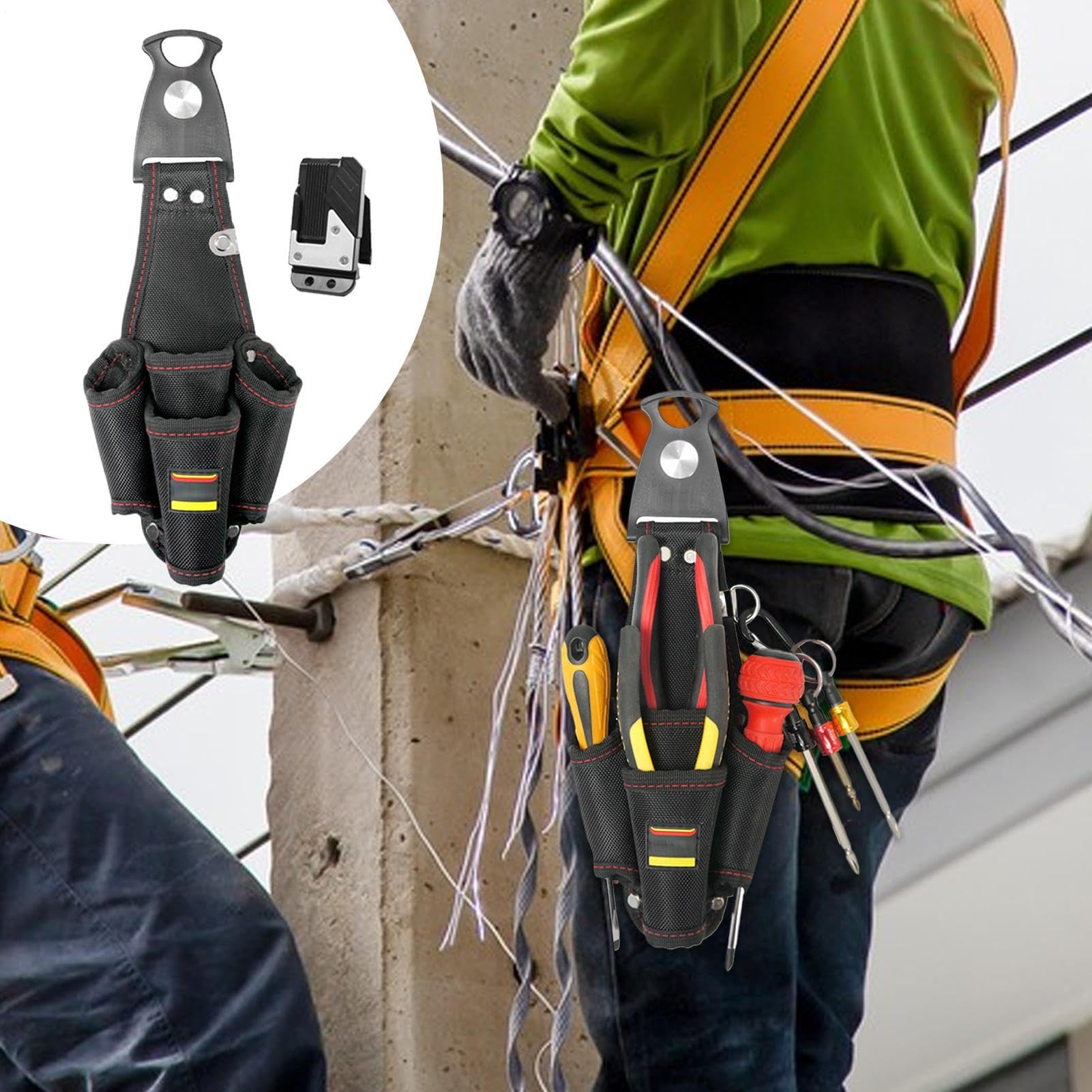 Torba na narzędzia dla elektryka, przenośna torba na organizery budowlane - torba na narzędzia dla elektryka | dla majsterkowicza, wykonawcy, mechanika, hydraulika, stolarki, taty