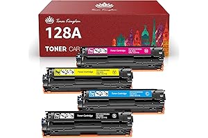 Toner Kingdom 128A 4-Pack Compatible Toner Cartridges Replacement for HP CP1525nw Printer