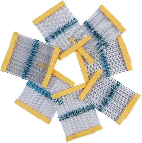 600 Stück Widerstände, Sortiment Kit 10 Ohm bis 1M Ohm 1/4W Kohleschicht Widerstand Set für DIY Projekt und Experimente