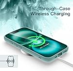 JETech Case for iPhone 16 6.1-Inch, Shockproof Phone Bumper Cover, Solid Color Matte TPU Frame, Anti-Scratch Clear Back (Teal)