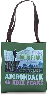 Adirondack Mountains 46 High Peaks List Word Cloud 46er Tote Bag
