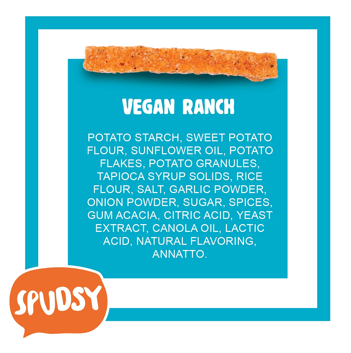 Spudsy Zesty Ranch Sweet Potato Fries | Vegan, Gluten Free Veggie Straws | Plant-Based, Top-9 Allergen-free, Non-GMO, Kosher, Superfood Snack | 6 Pack, 4 oz Bags