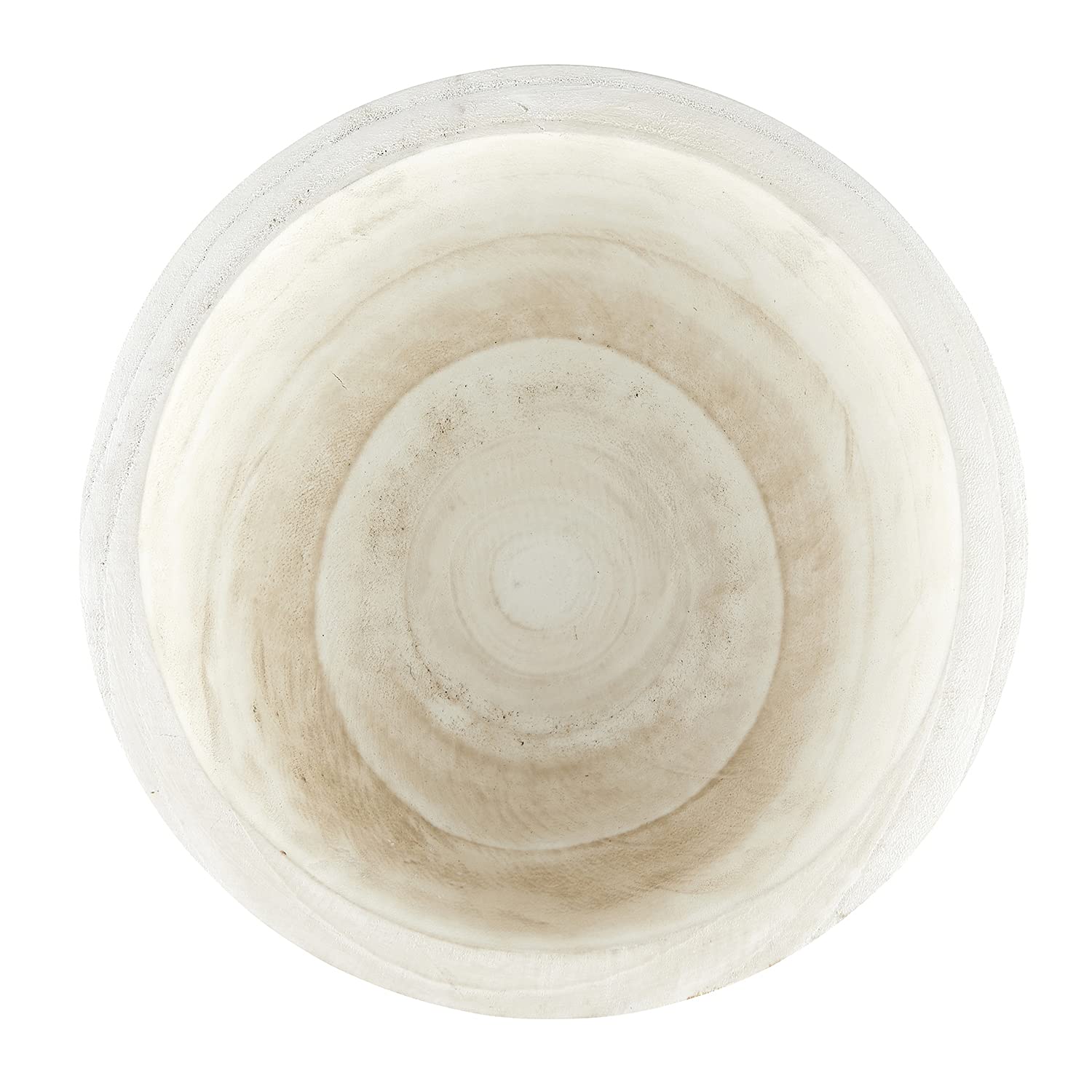 Santa Barbara Design Studio Table Sugar Paulownia Wood Bowl, 11-Inch Diameter, White