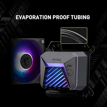 MSI MAG CORELIQUID A15 360 - AIO ARGB CPU Liquid Cooler - 360mm Radiator - LGA 1851 Ready - Triple 120mm ARGB PWM Fans, Black