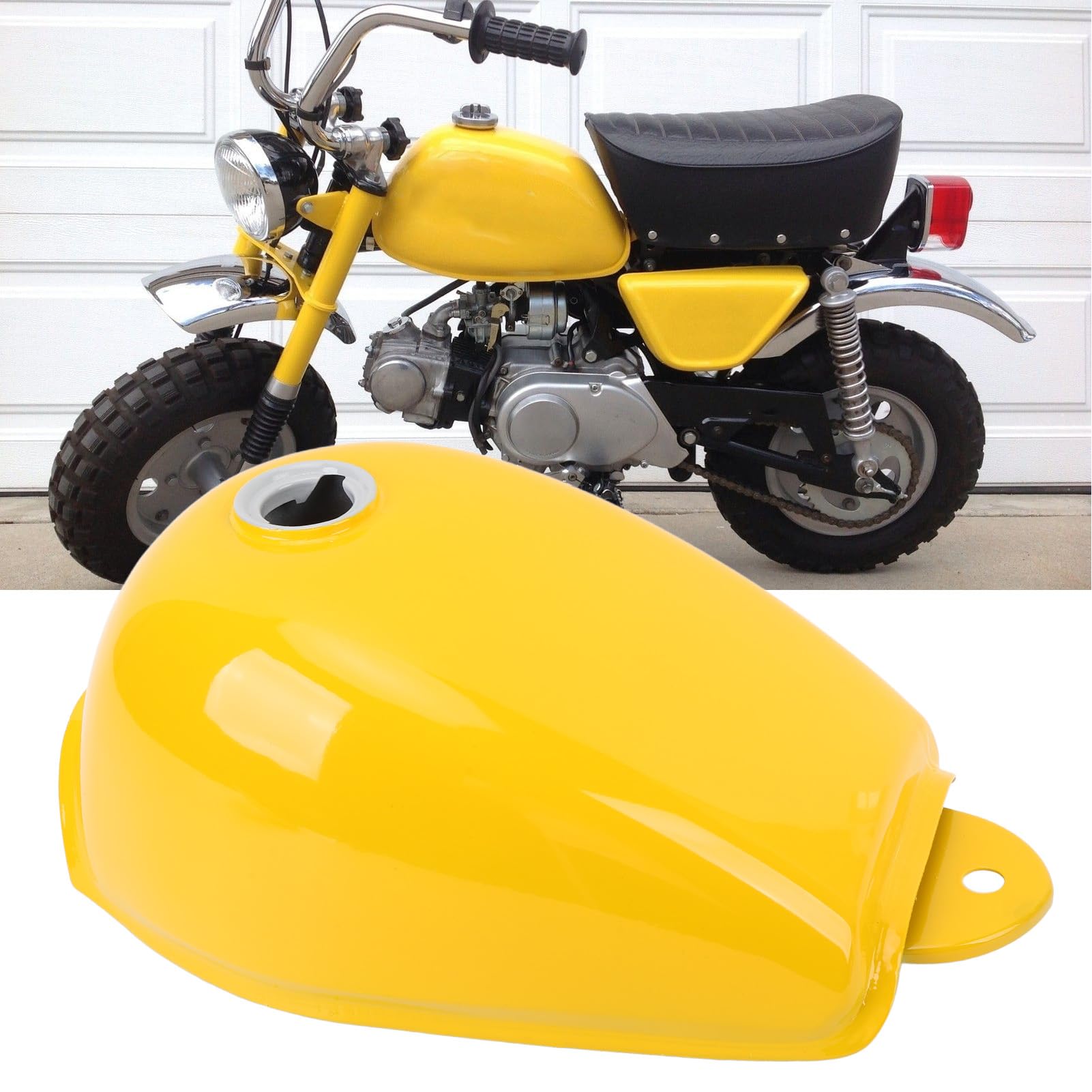 Amazon | オートバイ燃料タンク鉄構造黄色ガソリンタンク燃料バルブ